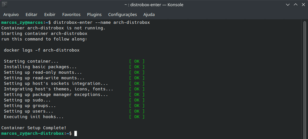 Distrobox rode qualquer distribuição Linux dentro do terminal TecLinux