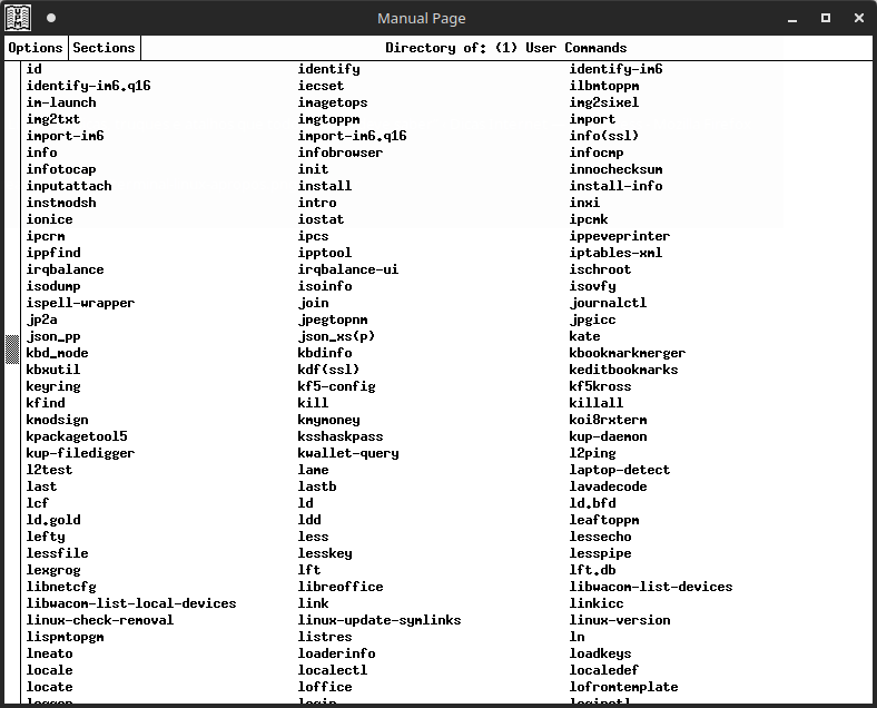 Terminal Linux - xman