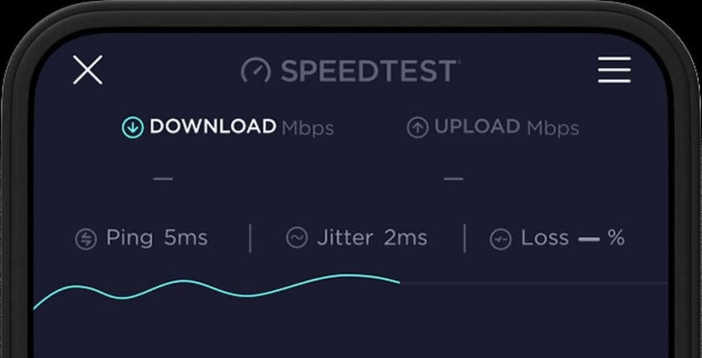 Medidor de teste de velocidade de download e upload da internet