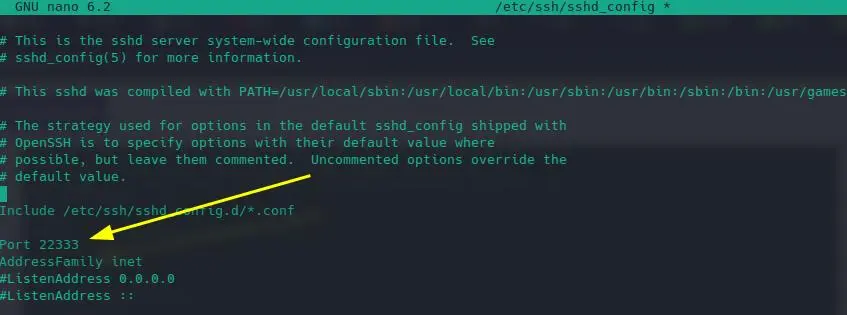 Servidor Linux - Alterando a porta SSH no arquivo sshd_config