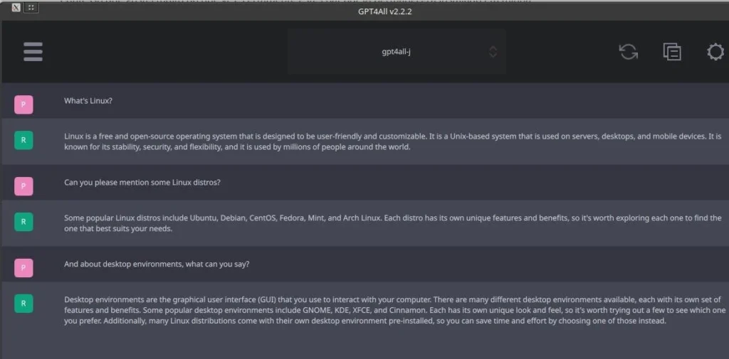GPT4All - Conversando com o chatbot
