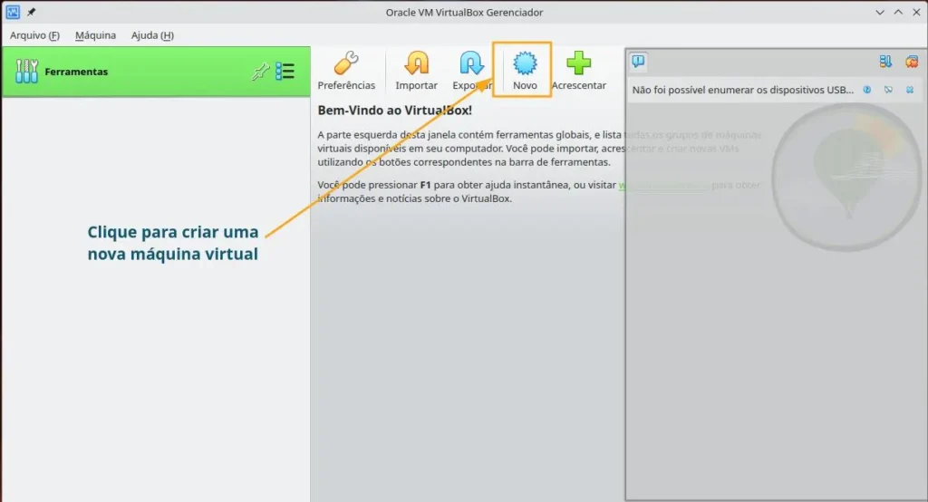 VirtualBox - Criando nova máquina virtual