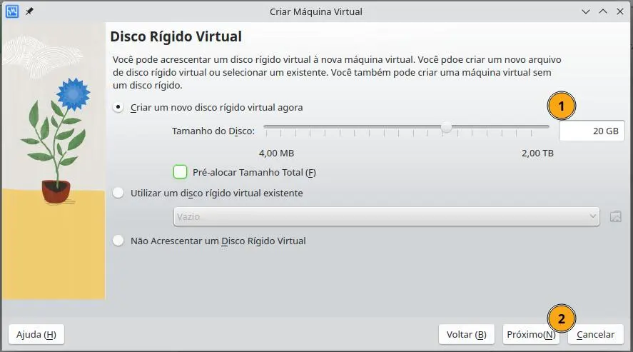VirtualBox - Criando nova máquina virtual