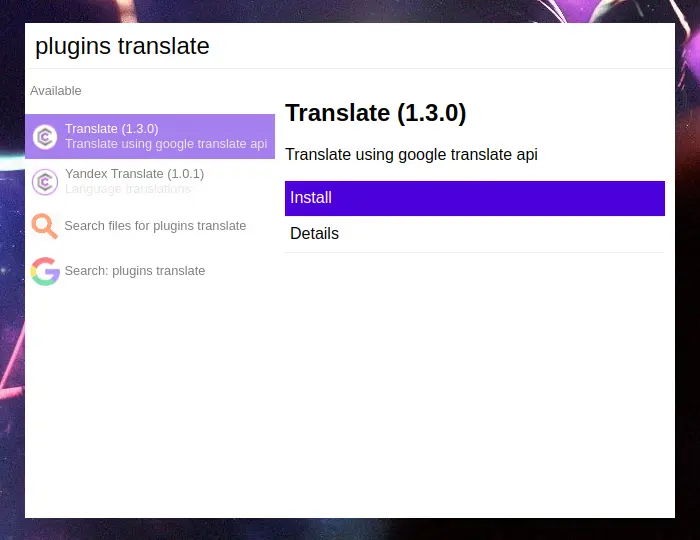 Plugin Translate